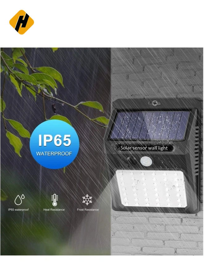 Solar Lights Outdoor [6 Pack/3 Working Mode], Solar Security Lights Solar Motion Sensor Lights Wireless IP 65 Waterproof Outdoor Lights for Garden Fence Patio Garage (42 LED)