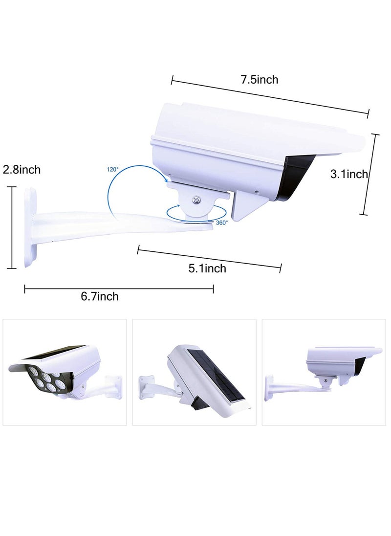 Solar Motion Sensor Light Outdoor,Simulation Monitoring Security Lighting with Motion Sensor Wall Lamp Solar Fake Surveillance Cameras Lights for Porch Garden Patio Driveway Pathway