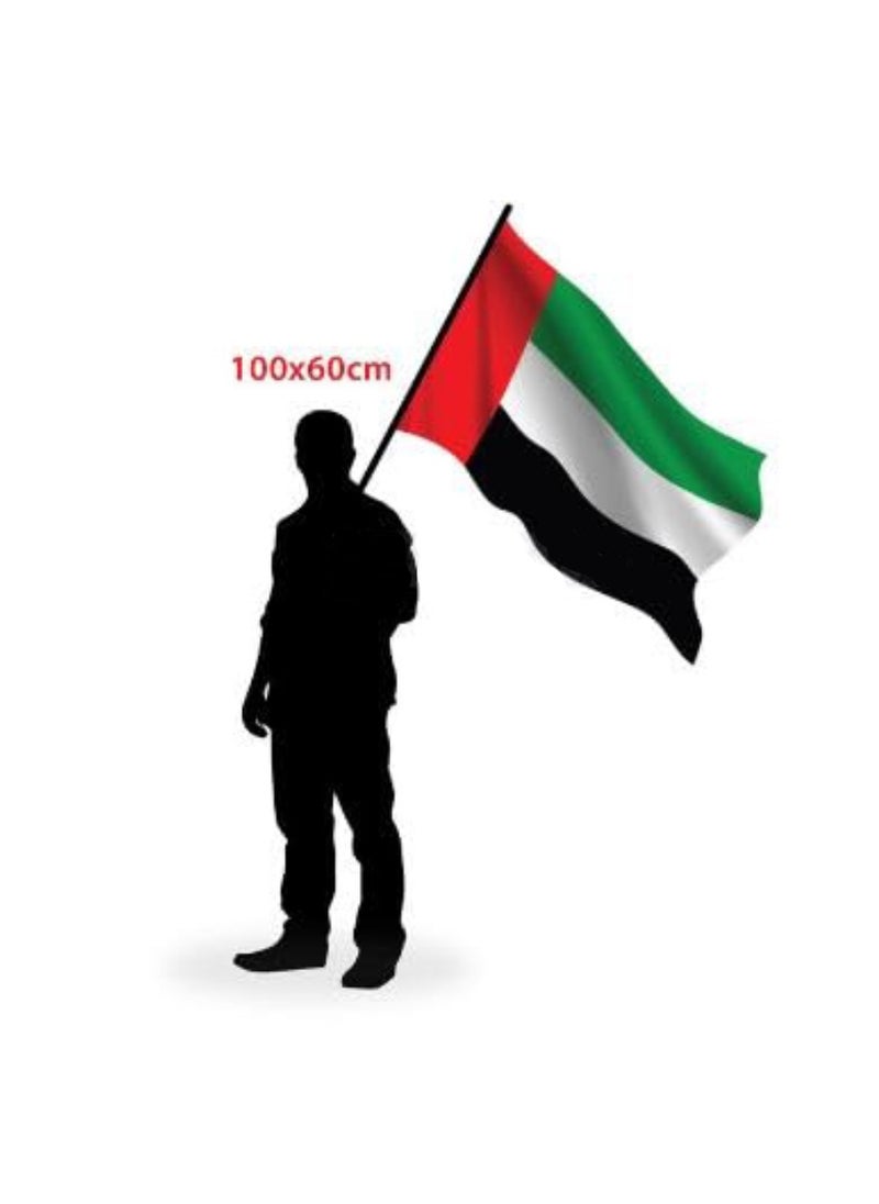 12 Pcs UAE Hand Waving Flag for National Day Flag Day Celebration 1 Meter