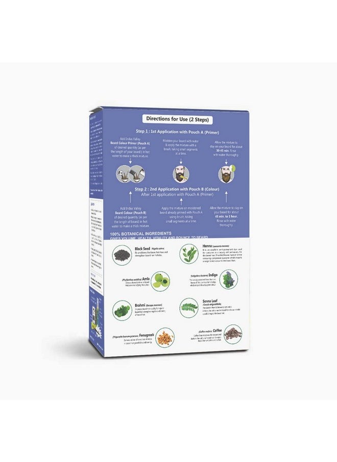 100% Botanical Hypo Allergic Mustache And Beard Color For Men | Long Lasting, Vegar And Cruelty Free (Black)