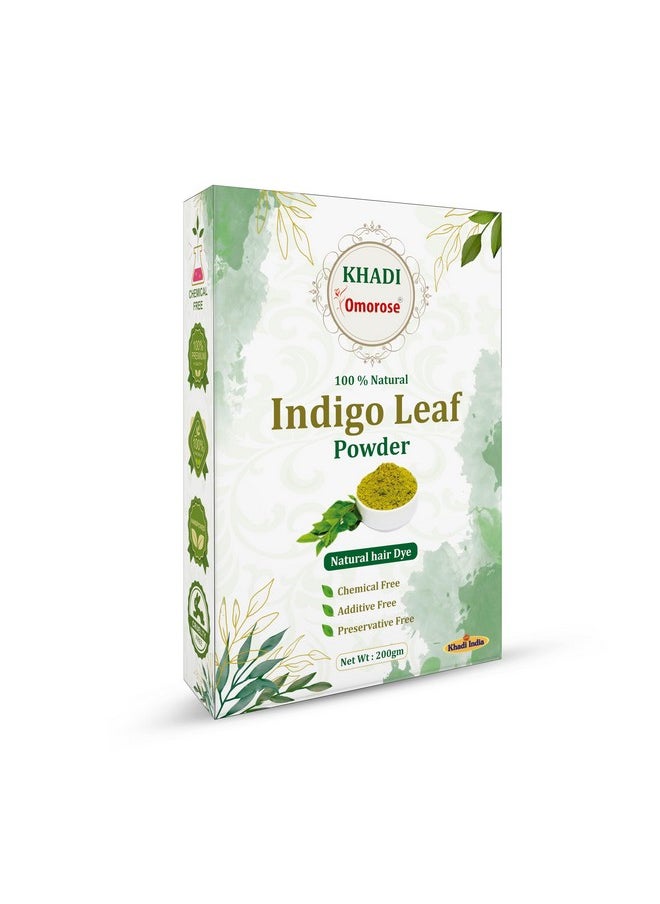 Indigo Leaf Powder For Black Hair | 200 Grams | Natural Hair Color, Chemical Free | Resealable Zipper Stand Pouch