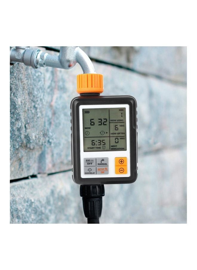 Automatic Digital Irrigation System Timer Black/Orange