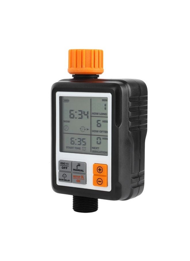 Automatic Digital Irrigation System Timer Black/Orange