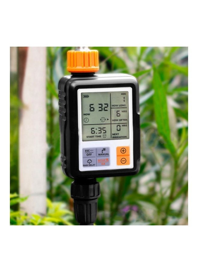 Automatic Digital Irrigation System Timer Black/Orange