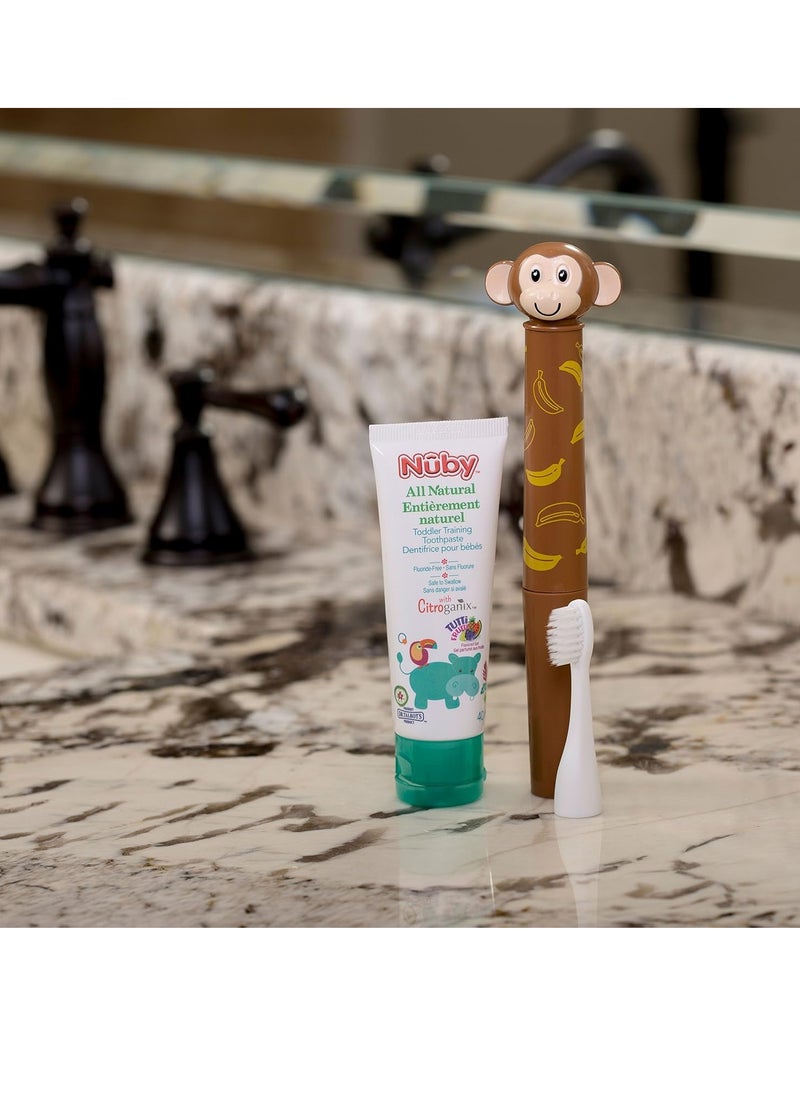 Nuby Electric Toothbrush with Animal Character, Monkey