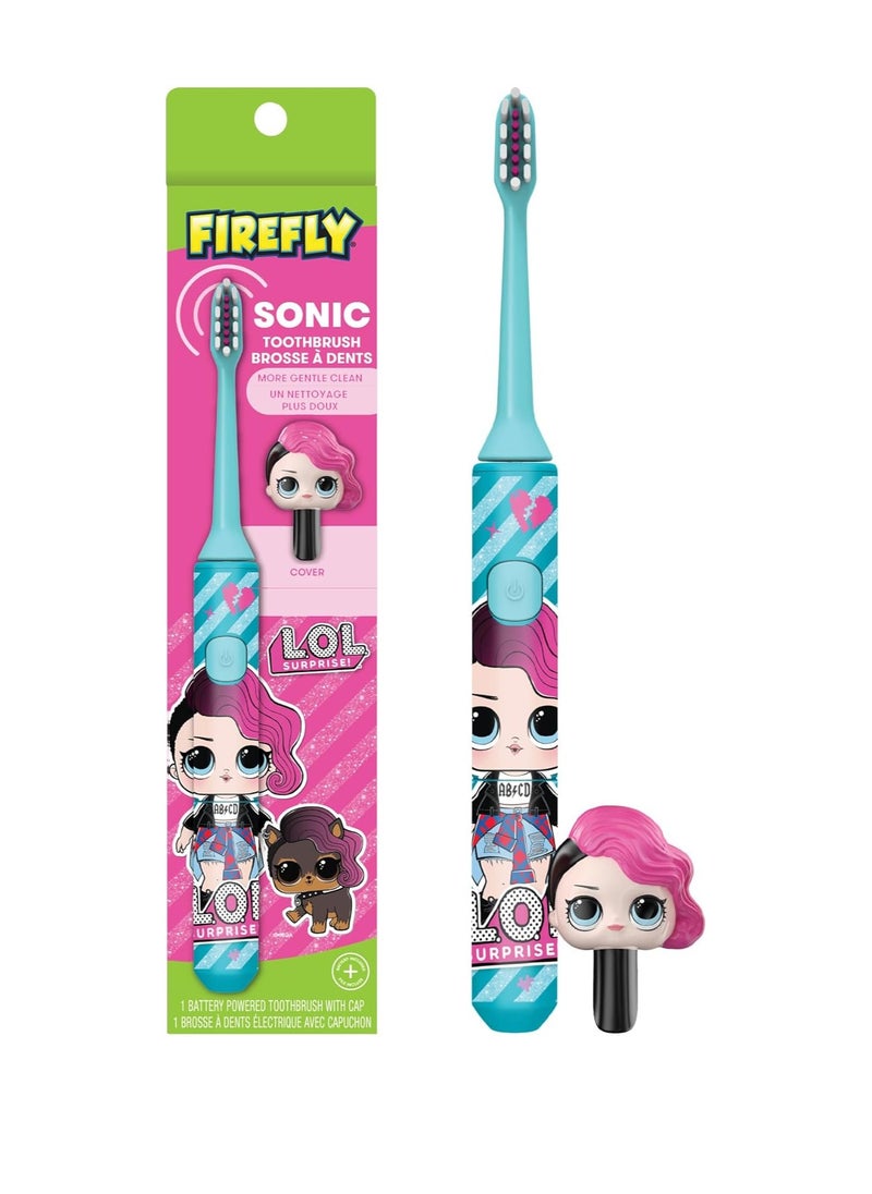 FIREFLY L.O.L. Surprise! Sonic Toothbrush with 3D Toothbrush Cover, Soft, Ages 3+