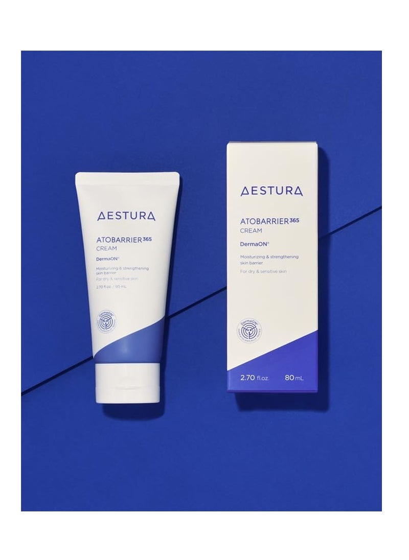 AESTURA ATOBARRIER365 CERAMIDE CREAM | Long Lasting Hydration Facial Moisturizer for Dry & Sensitive Skin | 80ml, 2.7 oz