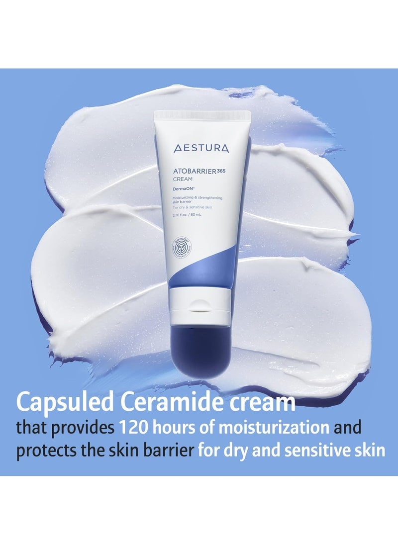 AESTURA ATOBARRIER365 CERAMIDE CREAM | Long Lasting Hydration Facial Moisturizer for Dry & Sensitive Skin | 80ml, 2.7 oz