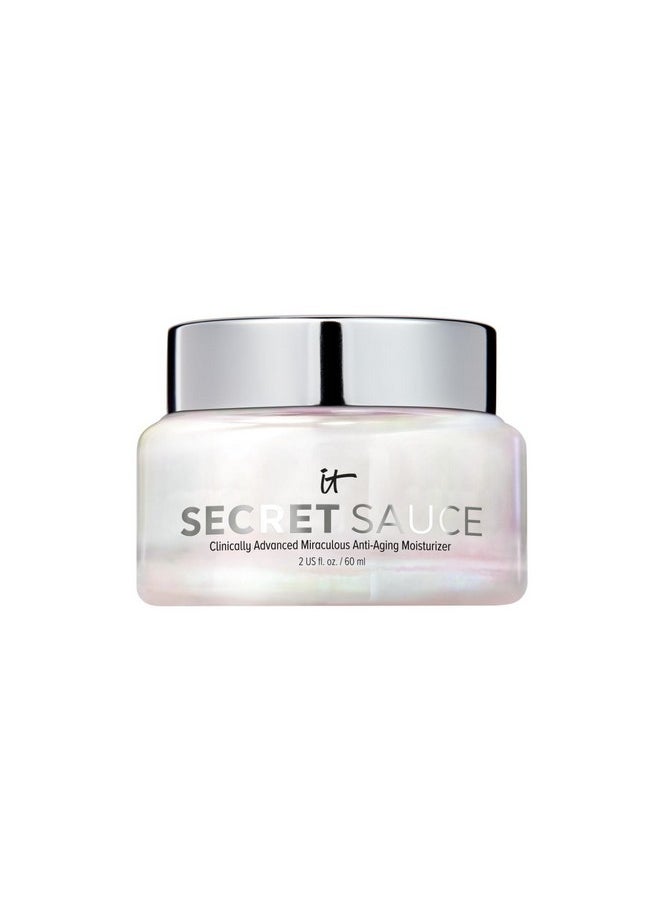 Secret Sauce Anti-Aging Face Moisturizer - Hydrating & Plumping Moisturizer Face Cream For Fine Lines, Wrinkles & Dark Spots - Vegan - Day Or Night Facial Moisturizer - 2 Fl. Oz