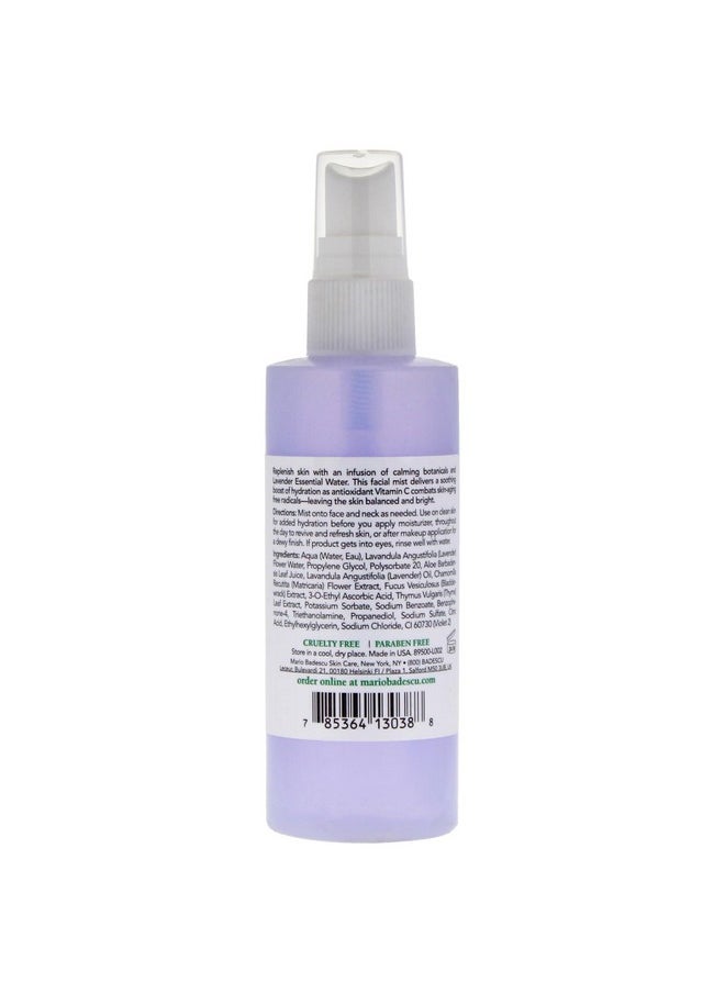 Facial Spray With Aloe, Chamomile And Lavender For All Skin Types | Face Mist That Hydrates And Restores Balance & Brightness | 4 Fl Oz