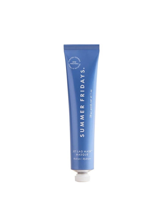 Jet Lag Mask Mini - Hydrating Face Mask + Moisturizer - Made With Hyaluronic Acid, Niacinamide, Glycerin + Antioxidants - Helps Nourish Skin For A Renewed + Radiant Complexion (1 Oz)