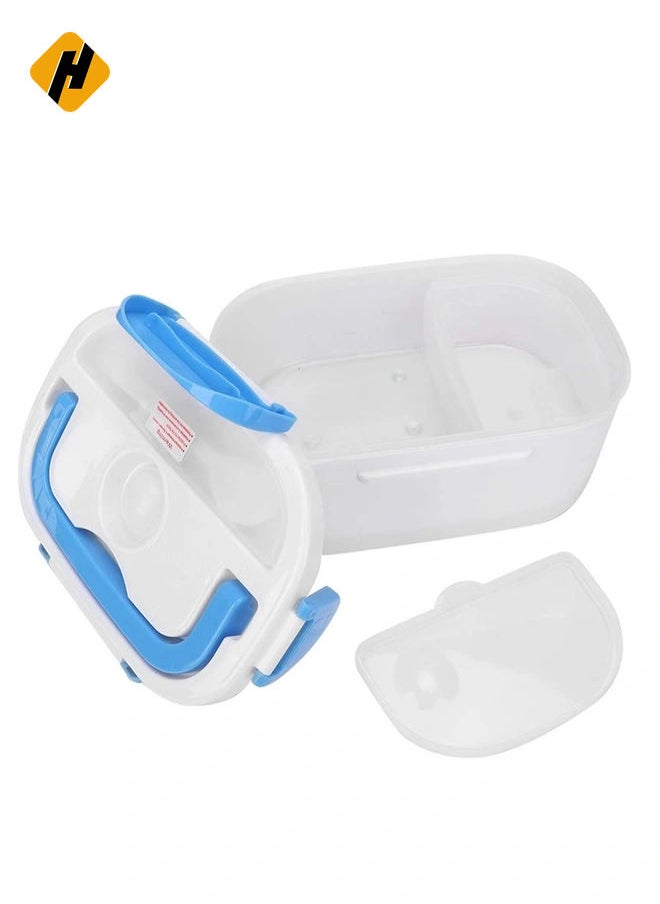 Electric Heating Lunch Box Blue/White 10x7.5x4.5inch