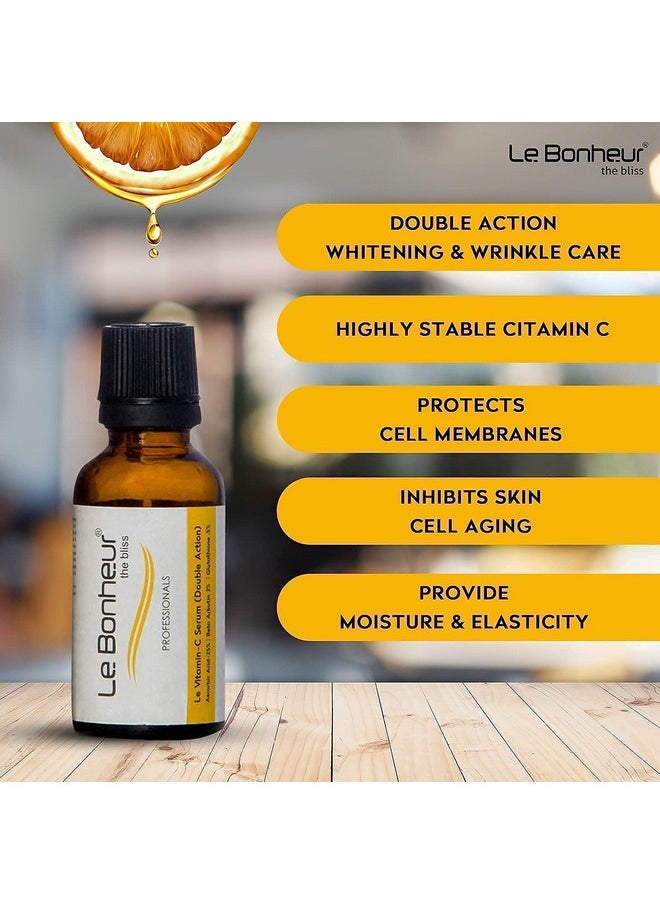 Le Bonheur Vitamin C Serum | Skin Glowing | Protect Skin Damage | Moisturize & Nourishes Skin | Men & Women 30 Ml