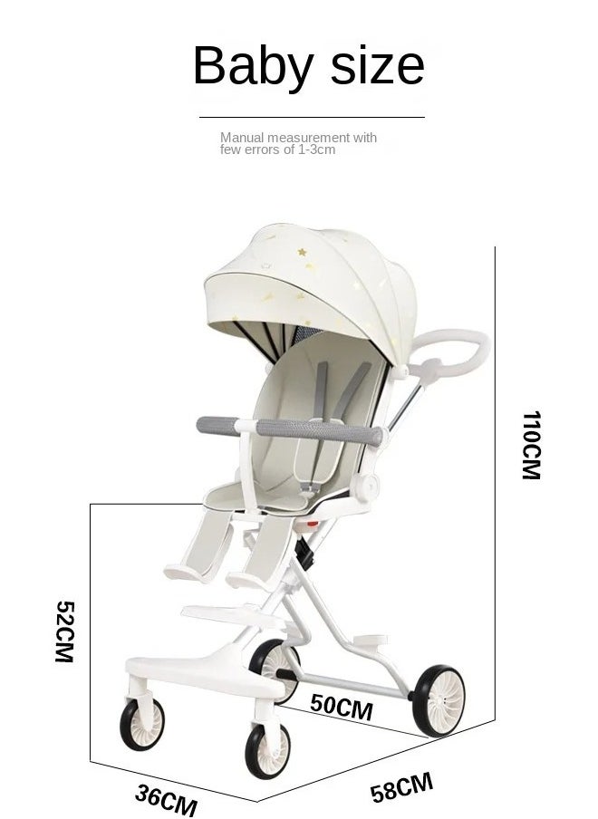 child Baby Stroller Portable Folding Walking Sit Flat Ultra-light Two-way Four-wheeled Lightweight Stroller