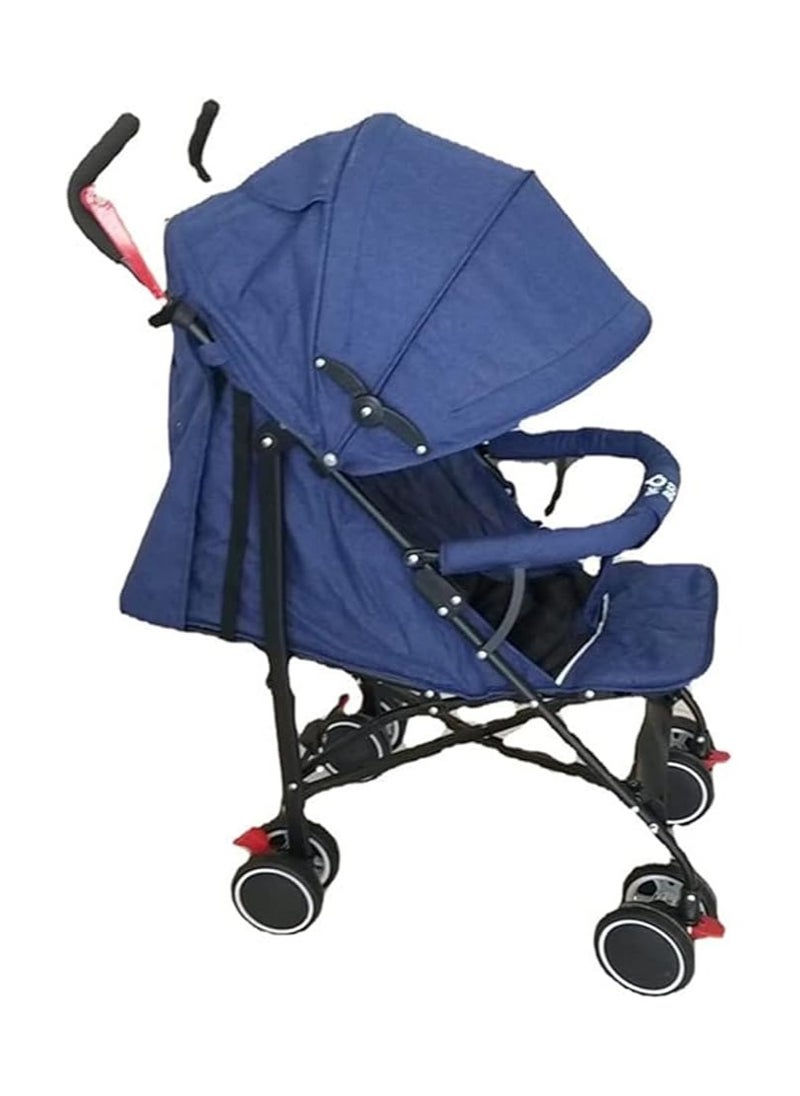 Lightweight Stroller Travel Stroller With Storage Cabin 0-36 Months Compact And Foldable Design, Easy To Carry Adjustable Reclining Seat (Blue)