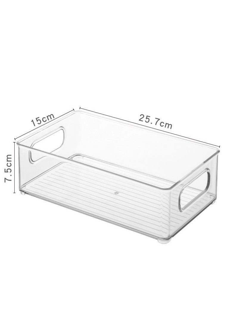 Refrigerator Storage Bins 6 pcs Food Grade Fresh-keeping Box with Handle Portable Large Storage Basket for Vegetables, Fruits, Meat, Beverages and Eggs, Kitchen Organizers and Accessories