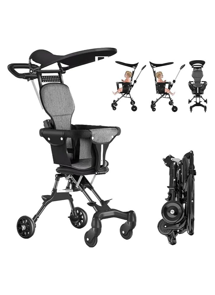 Zexen Baby Stroller Kids Stroller Baby Travel Stroller With Adjustable Handles And Backrest One-Hand Fold For Overhead Airplane Storage Shopping Walking Travel