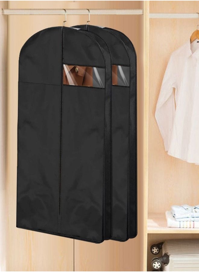 5 Pack Garment Bag Lightweight Suit Bags for Closet Storage Hanging Clothes Cover with Zipper and Clear Window for Folding for Tuxedos Coats Dresses 60x120cm