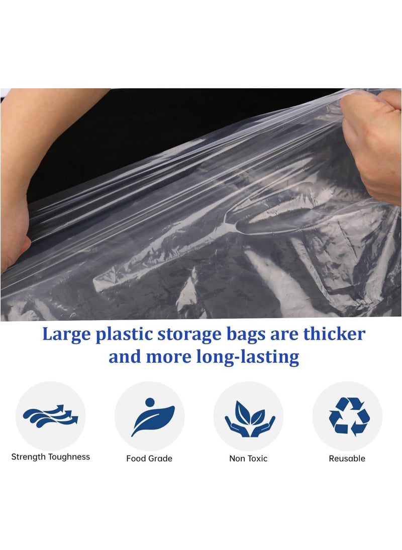 5 PCS Extra Large Clear Plastic Bags, Dustproof Plastic Bags Packaging Bags Heavy Duty Plastic Bags for Luggage, Blanket, Clothes, Suitcase, Furniture, Chair, Toys (30 * 51 inch / 100 * 130cm)