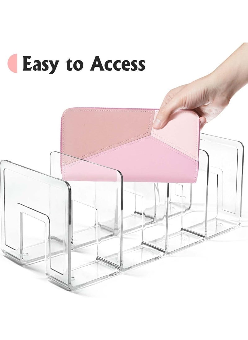 2 Pack Clear Plastic Purse Handbag Organizer