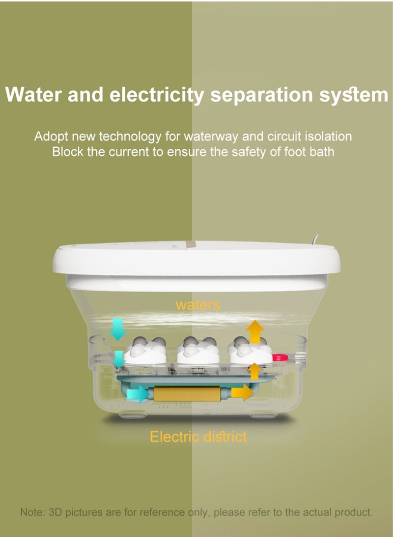 Foot Spa Electric Rotary Massage, Foot Bath with Heat, Bubble, Remote, and 24 Motorized Shiatsu Massage Balls