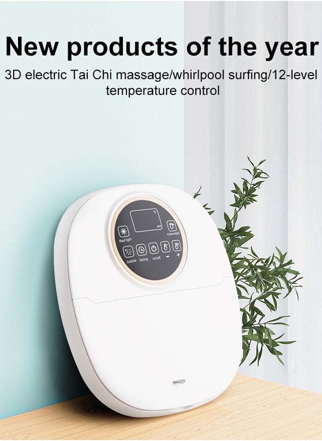 Foot Spa Electric Rotary Massage, Foot Bath with Heat, Bubble, Remote, and 24 Motorized Shiatsu Massage Balls