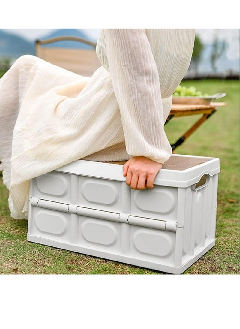 Outdoor Camping Storage Box with Flat Lid 30L