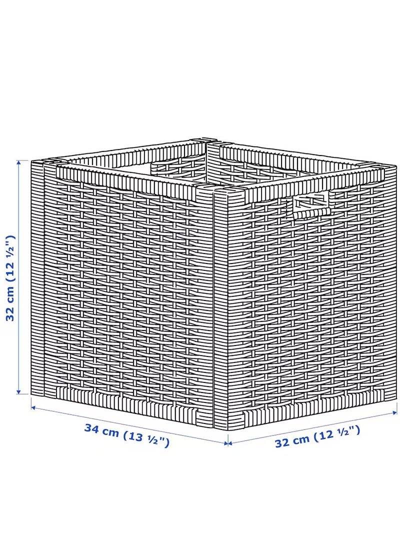 Basket, rattan, 32x34x32 cm