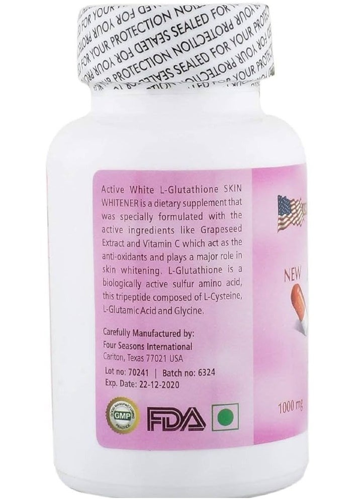 Active White Skin Whitening Capsules - 60 Capsules