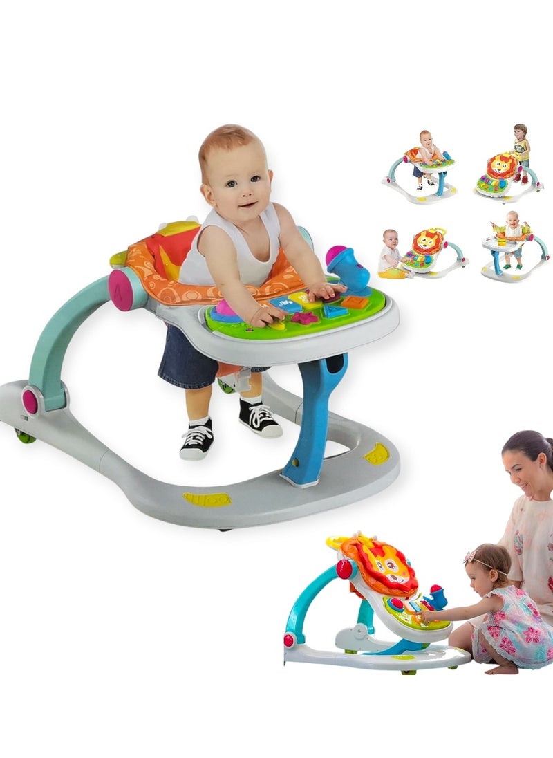 4-in-1 multifunction walker designed for early education is a versatile and engaging tool that supports babies and toddlers through different stages of development