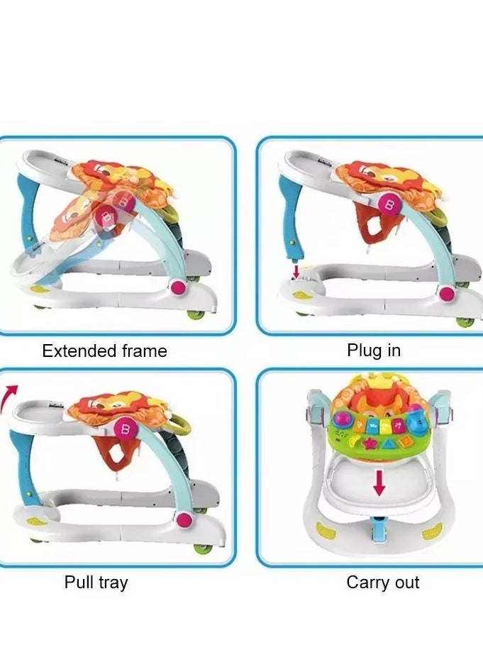 4-In-1 Multifuntional Adjustable Entertainer Detailed Designed Lion Walker