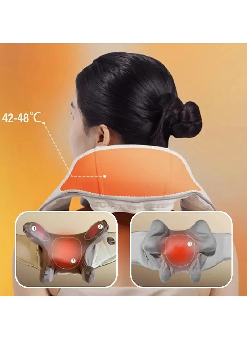 Massagers for Neck and Shoulder with Heat, Shiatsu Neck and Back Massager with Heat Electric Shoulder, Deep Tissue 5D Kneading Pillow, Simulated Manual Massage, Massager for Pain Relief