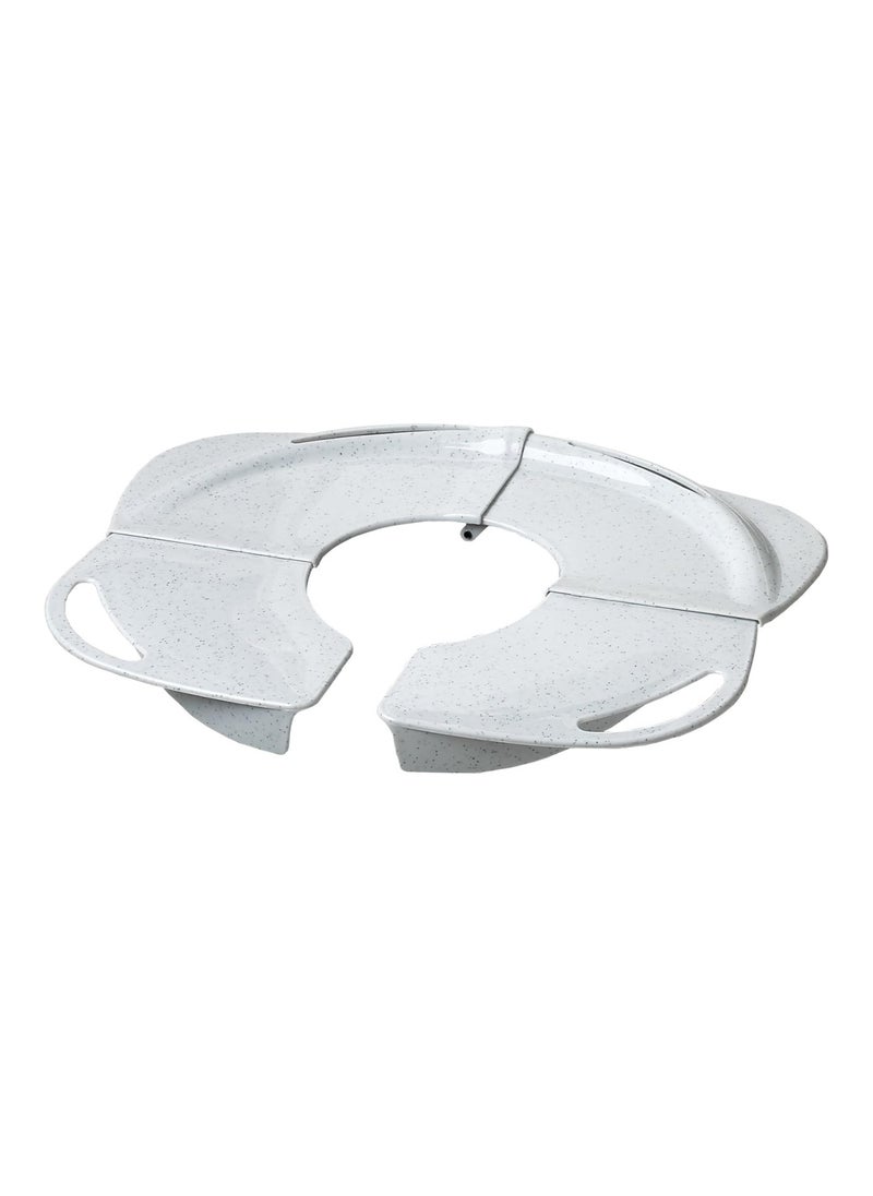 Folding Potty With Handles, White Granite