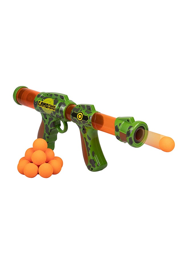 Camo Power Popper Blaster With Soft Foam Ammo Balls