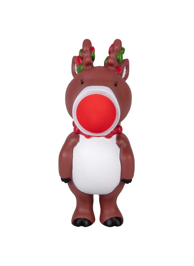 Christmas Reindeer Ball Popper Toy - Holiday Stocking Stuffer Includes 4 Soft Foam Balls - Squeeze To Pop Air Powered Balls Up To 20 Feet - Indoor/Outdoor Play - Gift For Kids, Girls, Boys