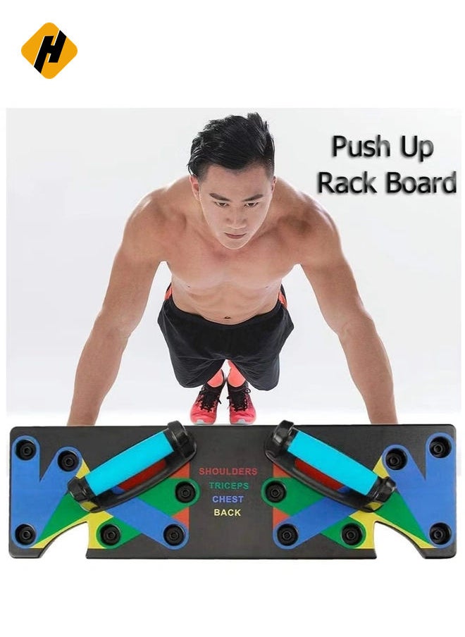 plastic Push Up Board Multifunctional Colour Coded Foldable Push up