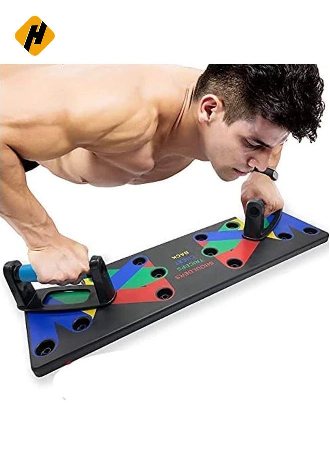 plastic Push Up Board Multifunctional Colour Coded Foldable Push up