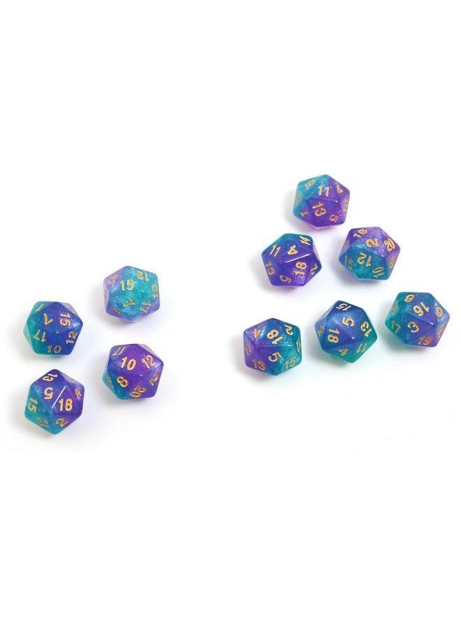 10-Pack 20 Sided Dice D20 Polyhedral Dice For Dnd Rpg Mtg Table Game (Color 10)