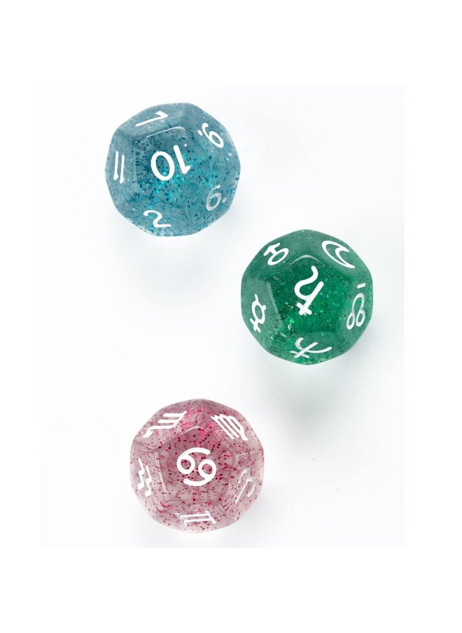 3Pcs Astrology Astrological Divination Zodiac Dice 12-Sided D12 For Constellation Tarot Cards Game Accessory (Color 3)