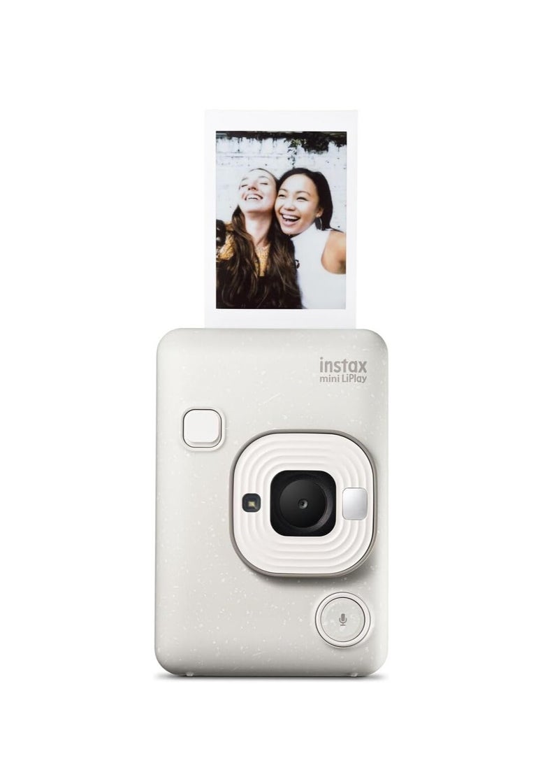 FUJIFILM INSTAX MINI LIPLAY HYBRID INSTANT CAMERA (MISTY WHITE)