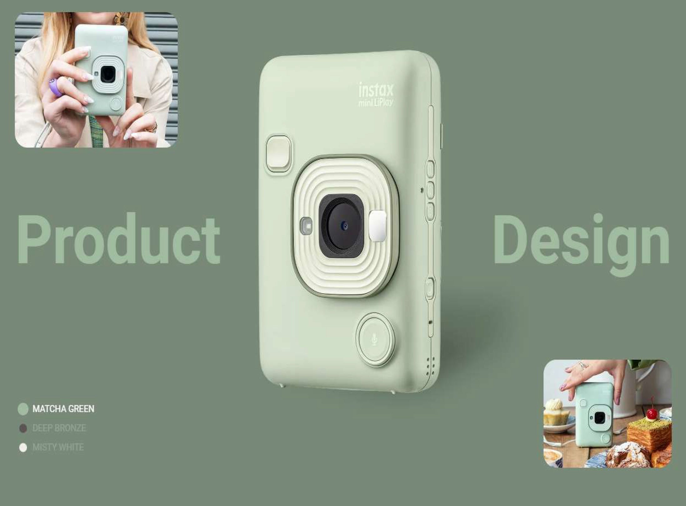 FUJIFILM INSTAX MINI LIPLAY HYBRID INSTANT CAMERA (MISTY WHITE)