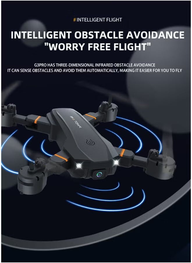 Remote Control G3 PRO Camera Drone with Dual Cameras & Double Batteries - Mini Drone for Aerial Photography, HD Video, and Stable Flight - Ultimate Remote Control Experience