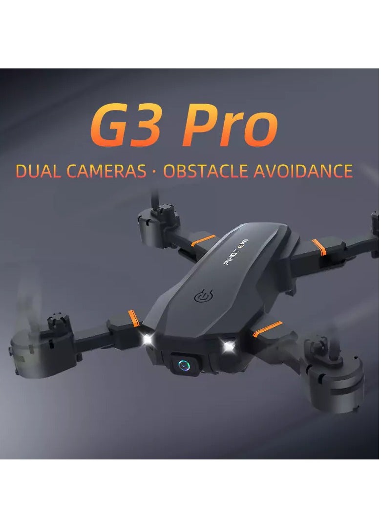 Remote Control G3 PRO Camera Drone with Dual Cameras & Double Batteries - Mini Drone for Aerial Photography, HD Video, and Stable Flight - Ultimate Remote Control Experience