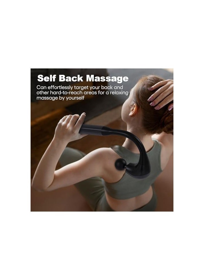 Massage Gun with Extended Handle Revolutionary U-Shaped Back Massager for Pain Relief Deep Tissue Body Massager for Neck,Shoulder,Leg-Reach Every Muscle with Ease (Black)