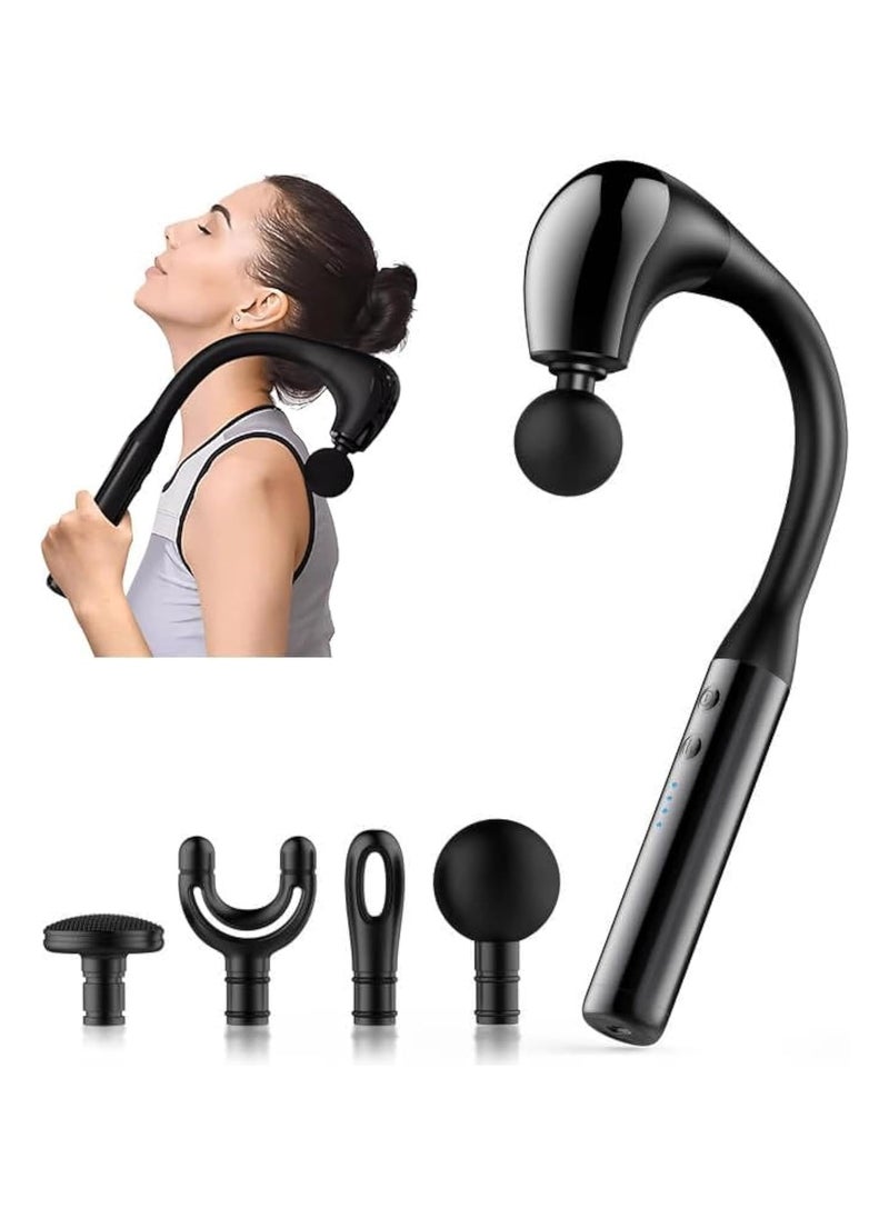 Massage Gun with Extended Handle Revolutionary U-Shaped Back Massager for Pain Relief Deep Tissue Body Massager for Neck,Shoulder,Leg-Reach Every Muscle with Ease (Black)