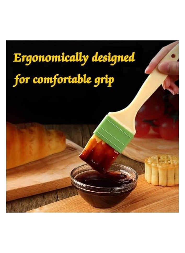 Versatile Pastry Brushes for Cooking, Baking, and BBQ - Spread Butter, Oil, and Egg Wash Easily - Set of 2 Brushes (1.2in, 2in) - Heat-Resistant and Durable