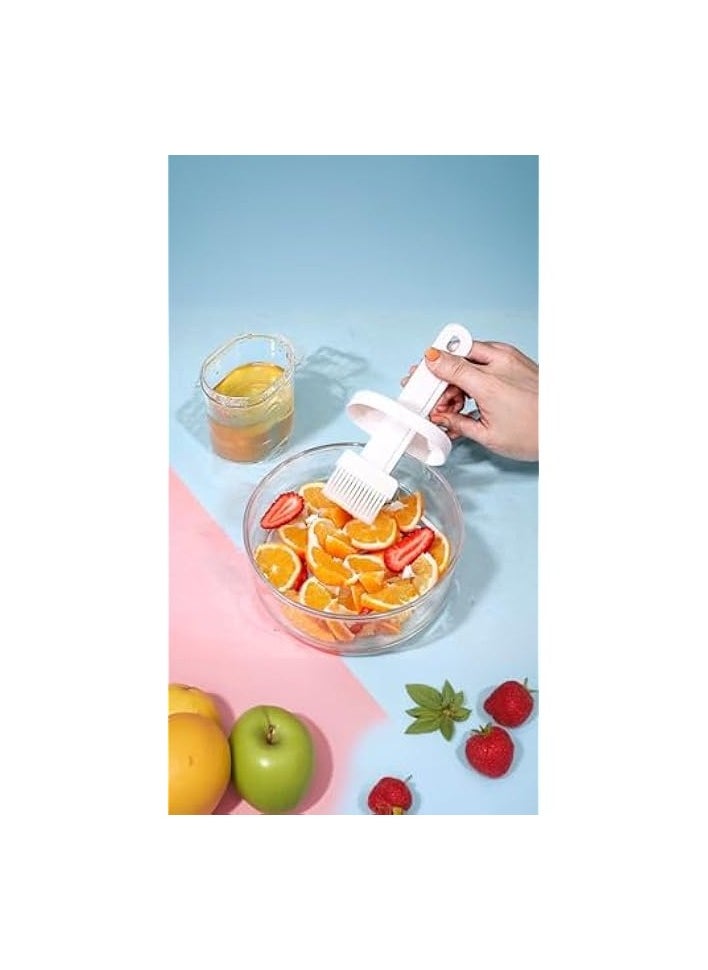 3pcs Silicone Oil Bottle & Brush Set - Dip & Squeeze Mode Kitchen Tool, White Brushed Oil Sprayer for Cooking, Baking, BBQ - Non-Drip Dispenser & Grill Brush Included