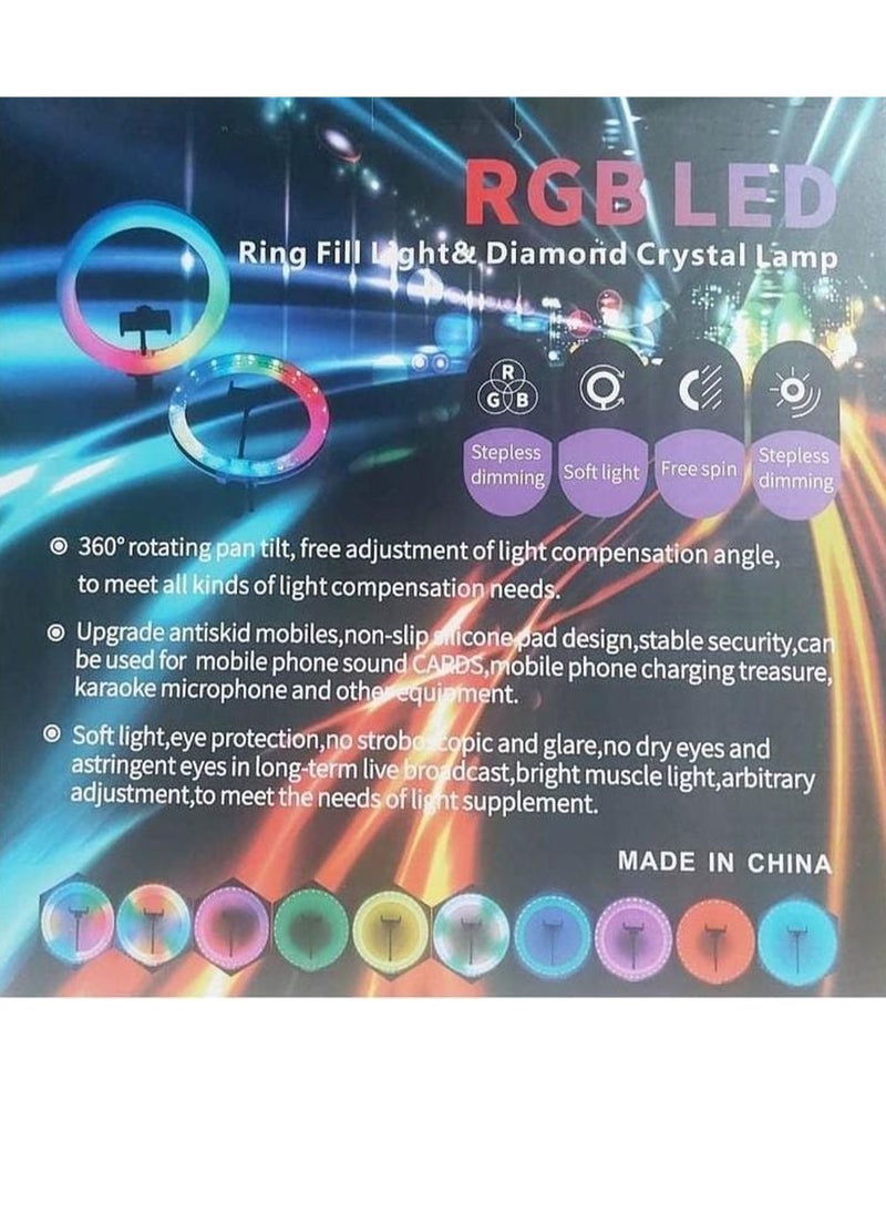 RGB LED Ring(Round) Fill Light & Diamond Crystal Lamp RD-30