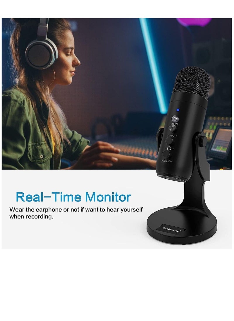 PW8 Professional Metal Voice Recording Usb Condenser Studio And Podcast Recording Gaming Microphones