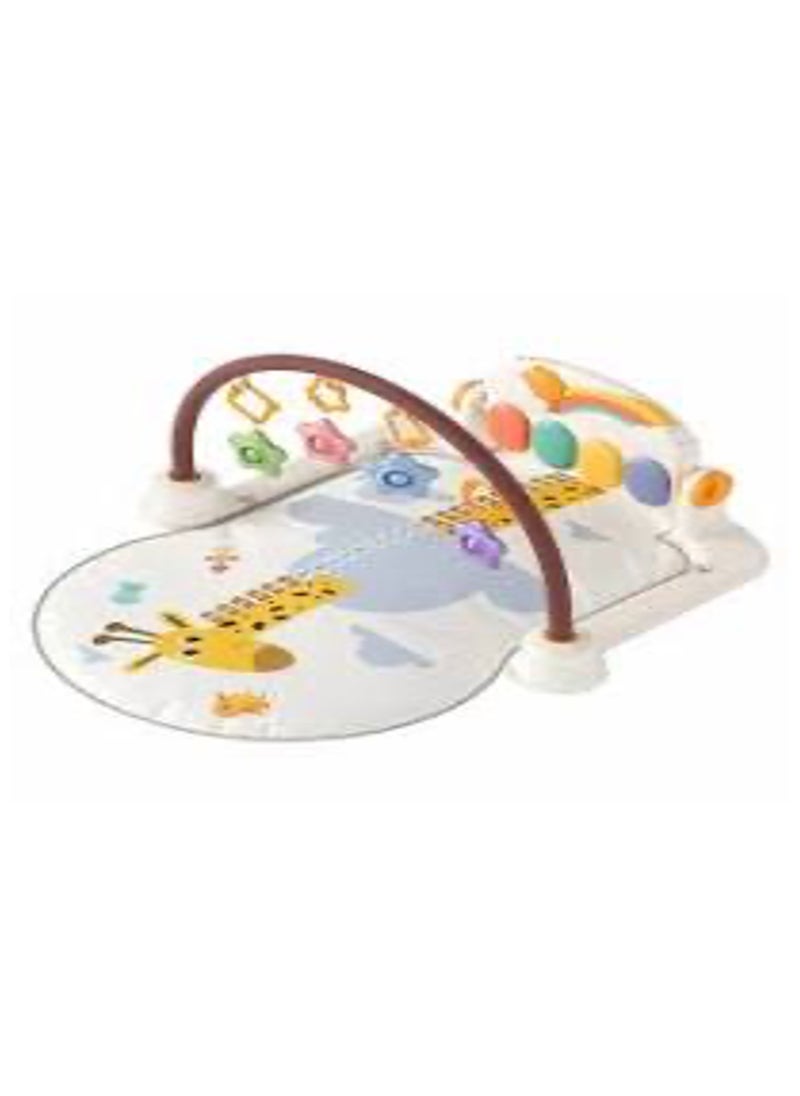 Baby Piano Play Gym Mat with Interactive Toys and Soft Cushion Multifunctional Activity Center for Early Development